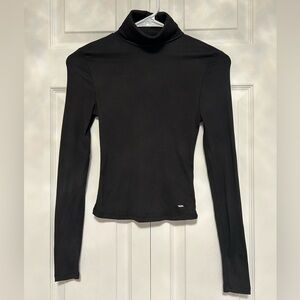 Guess Black Long Sleeve Turtleneck Top